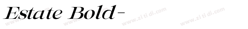 Estate Bold字体转换